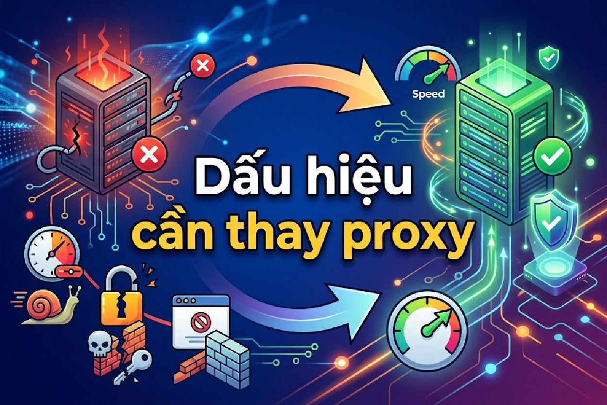 Dấu hiệu cần thay proxy: 7 cảnh báo không nên bỏ qua