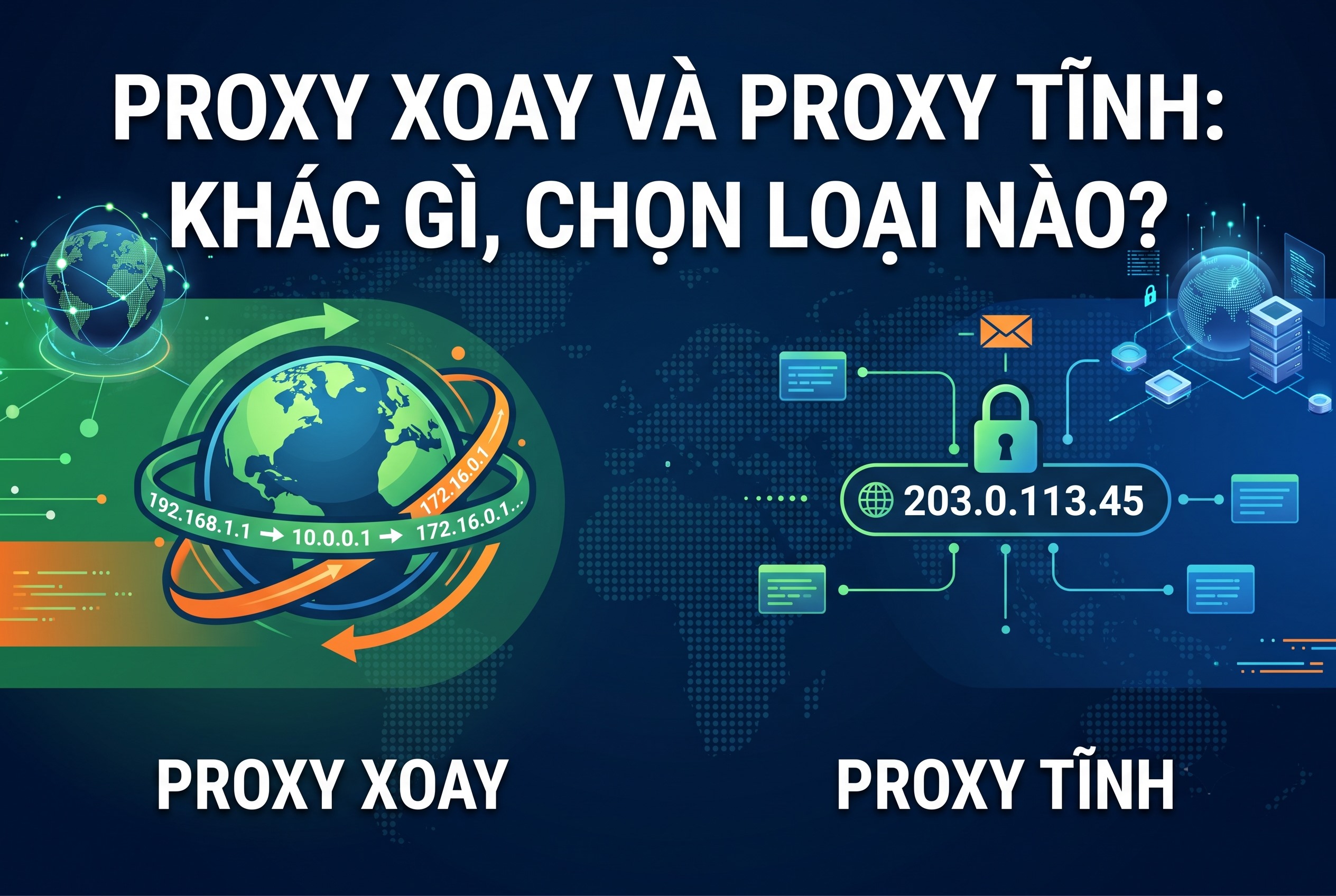 Proxy Xoay Và Proxy Tĩnh: Khác Gì, Chọn Loại Nào?