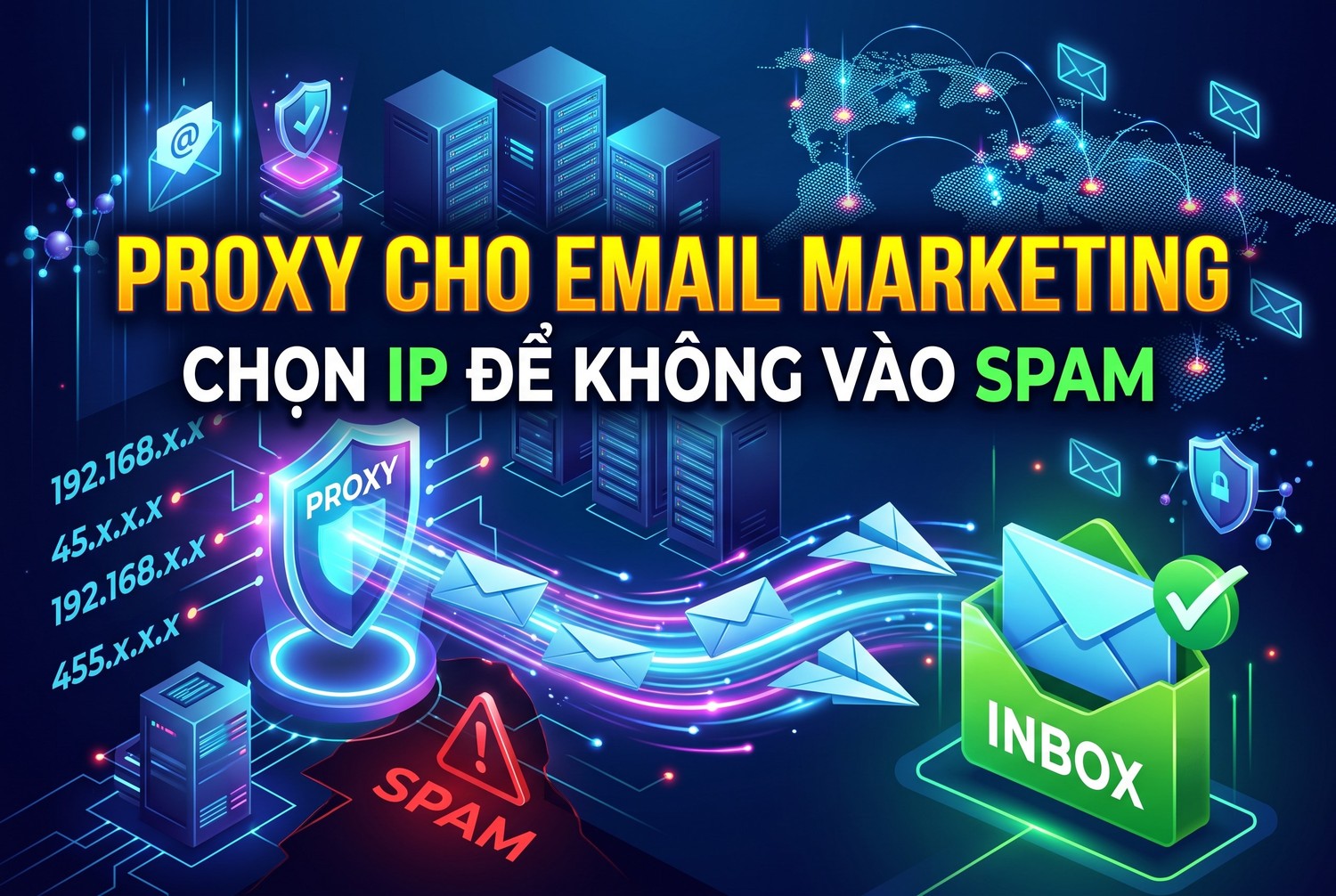 Proxy Cho Email Marketing: Chọn IP Để Không Vào Spam