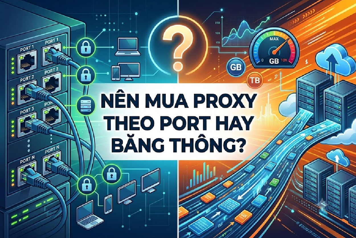Nên mua proxy theo port hay băng thông để tối ưu chi phí?