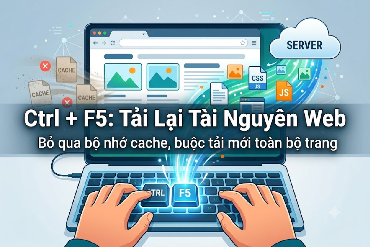 Ctrl + F5 tải lại tài nguyên web
