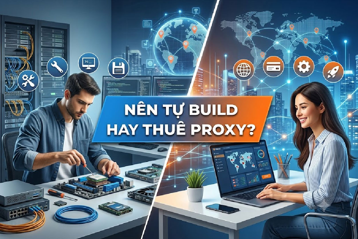 Nên tự build hay thuê proxy? Cách chọn phương án phù hợp
