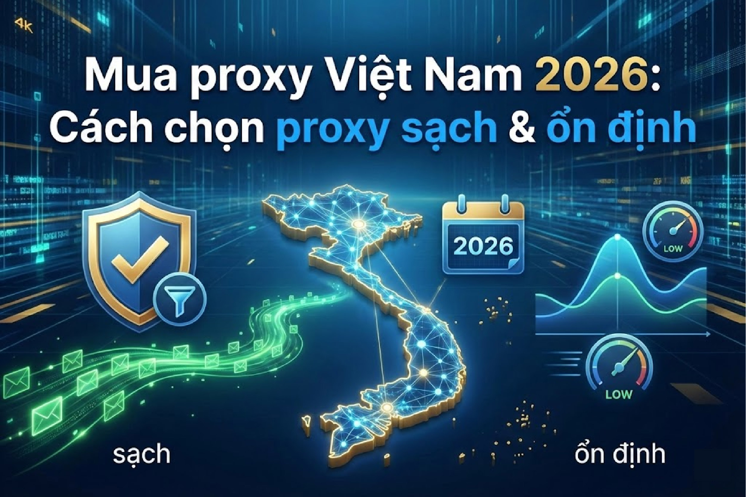 Mua proxy Việt Nam 2026: Cách chọn proxy sạch & ổn định