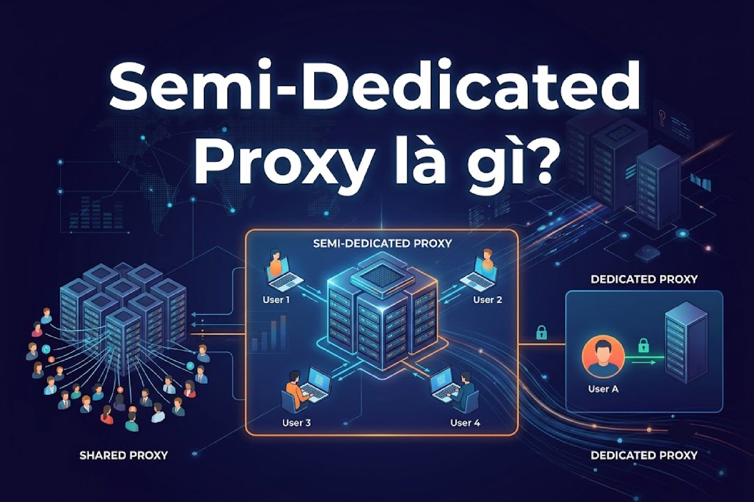 Semi-Dedicated Proxy là gì? Khác gì Shared Proxy và Private Proxy?