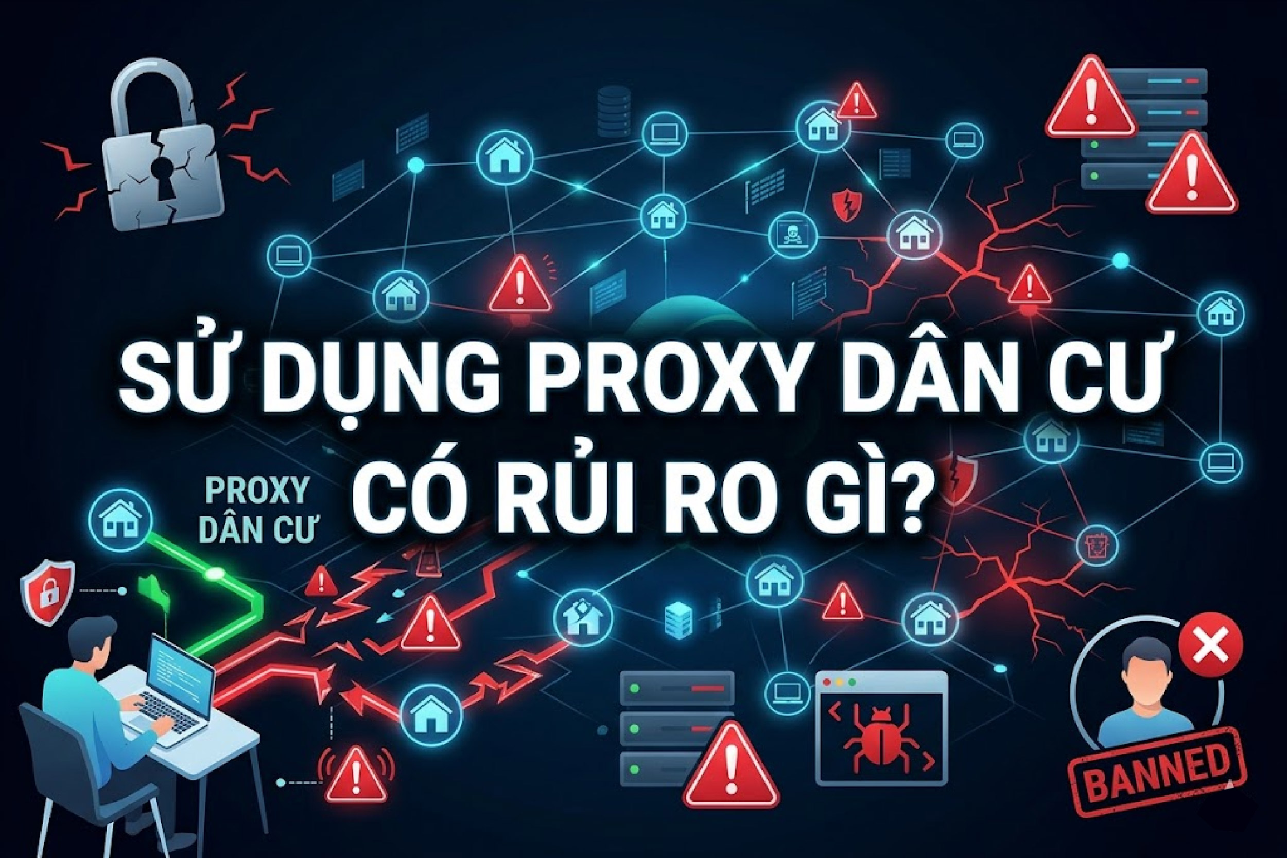 Sử dụng proxy dân cư có rủi ro gì? Cách quản lý hiệu quả
