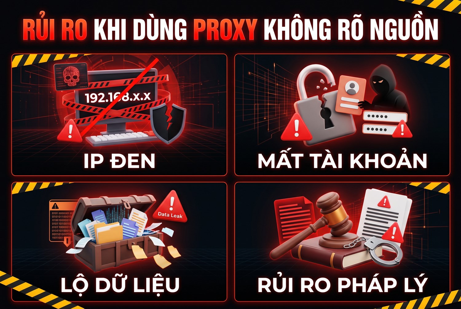 Rủi ro khi dùng proxy không rõ nguồn