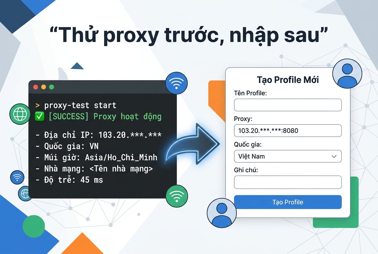 Thử proxy trước, nhập sau