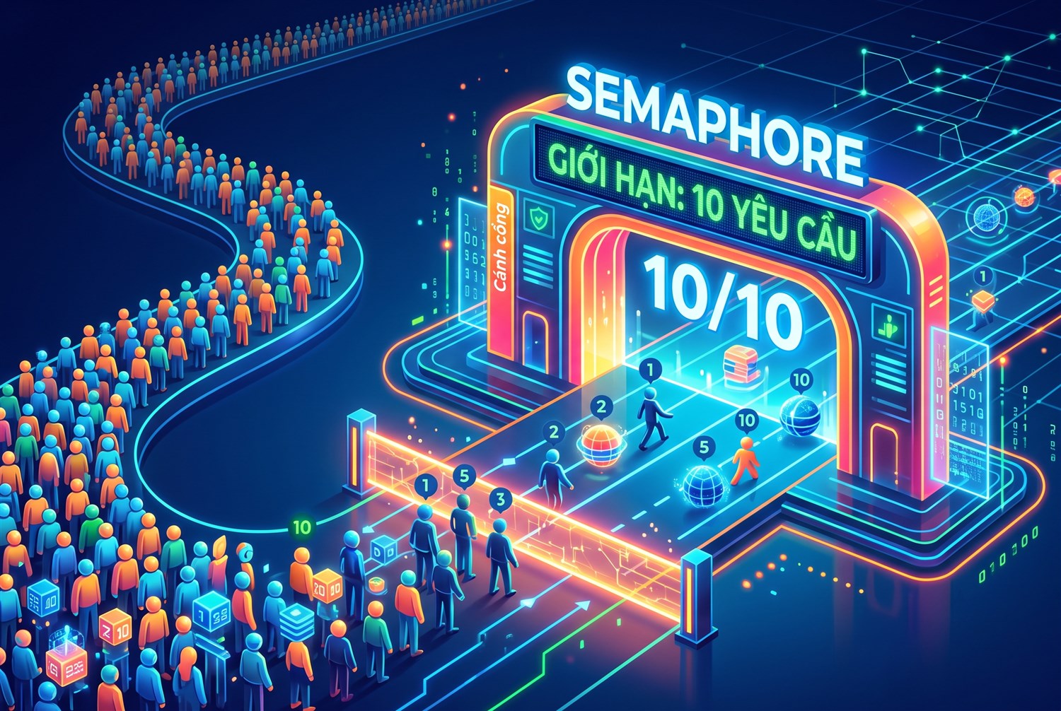 Semaphore giới hạn đồng thời