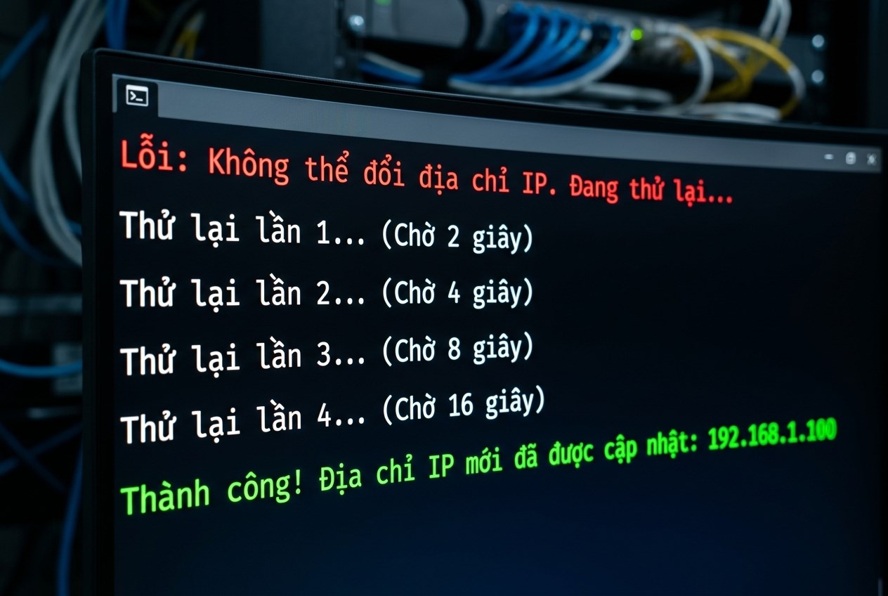 Xử lý khi đổi IP thất bại