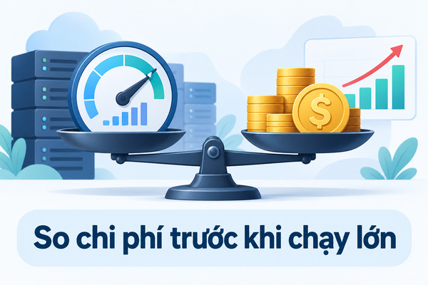 So chi phí trước khi chạy lớn