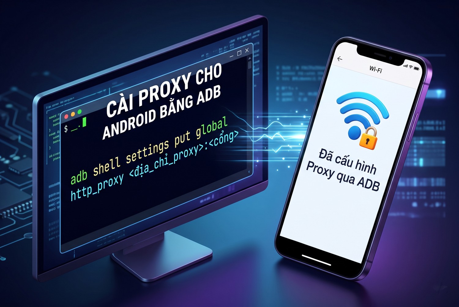 Cài proxy cho Android bằng adb