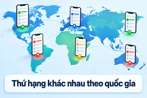 Thứ hạng khác nhau theo quốc gia