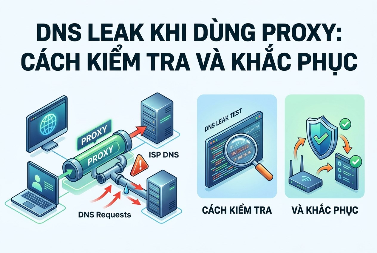 DNS Leak Khi Dùng Proxy: Cách Kiểm Tra Và Khắc Phục