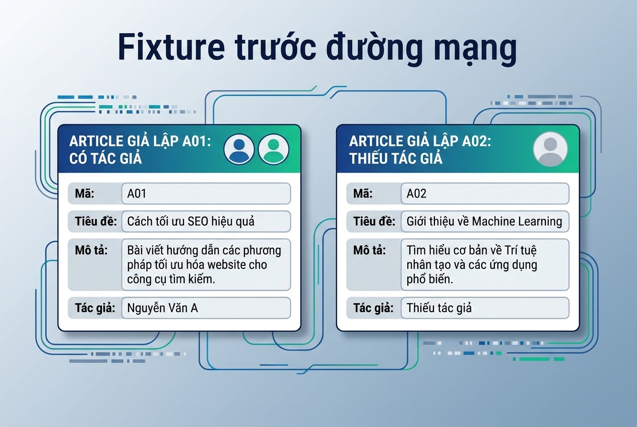 Fixture trước đường mạng