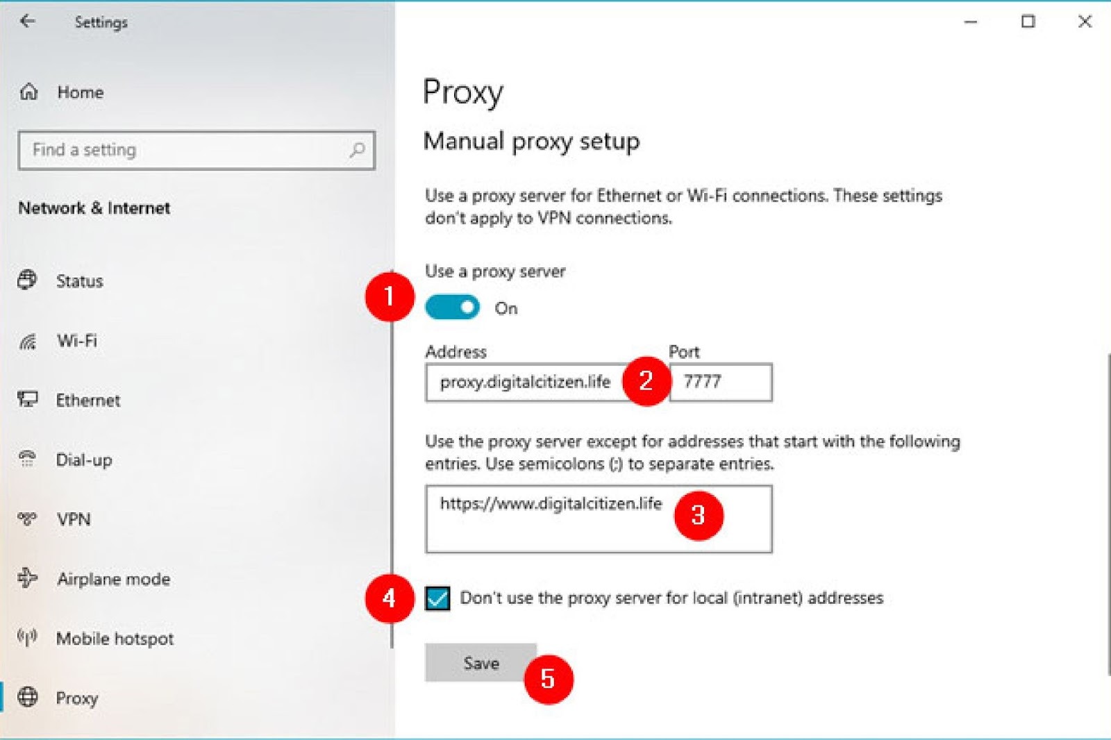 Thao tác cài đặt proxy cho wifi trên Windows (3)