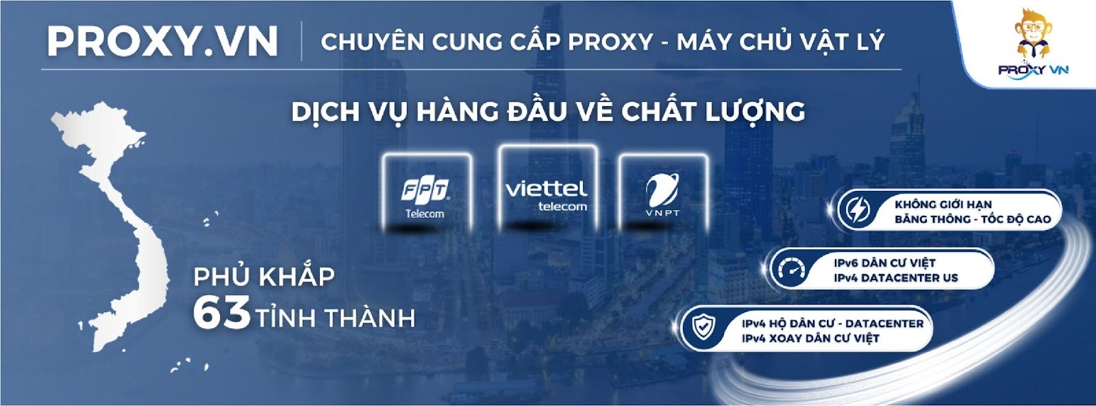 ProxyVN - Nhà cung cấp dịch vụ proxy uy tín hàng đầu Việt Nam