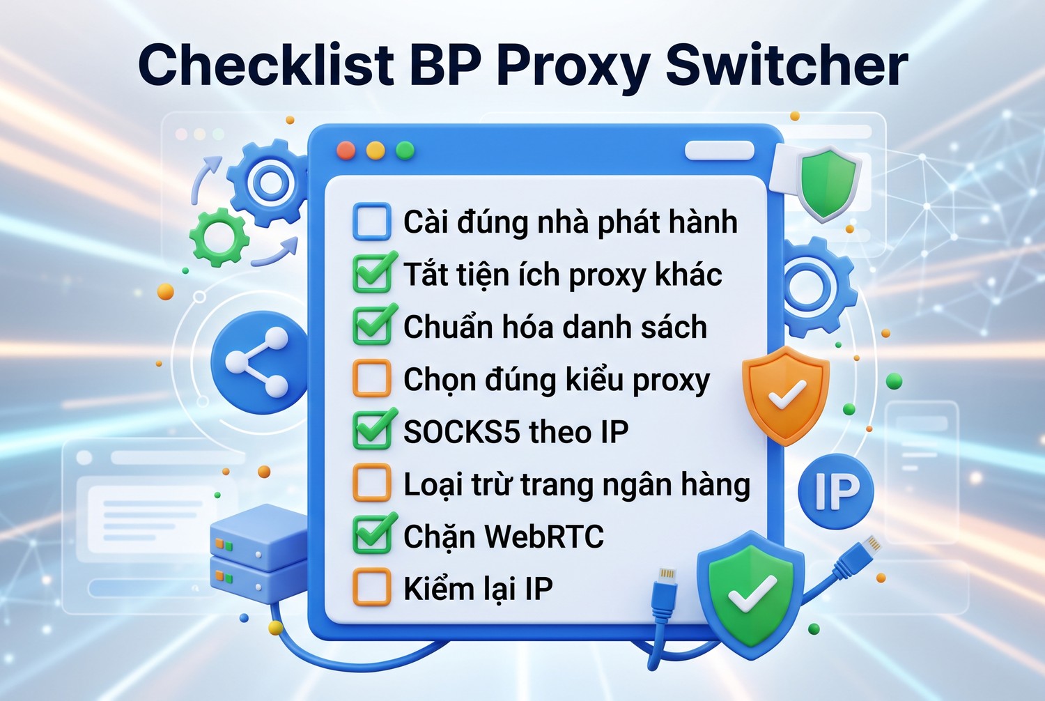 Checklist BP Proxy Switcher