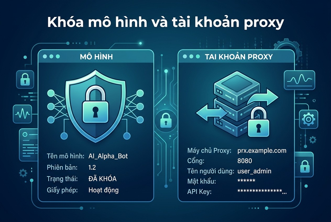 Khóa mô hình và tài khoản proxy