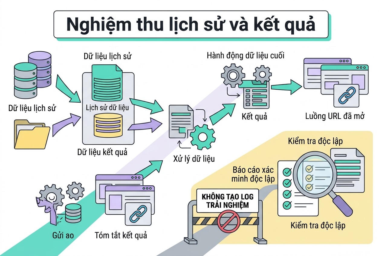 Nghiệm thu lịch sử và kết quả