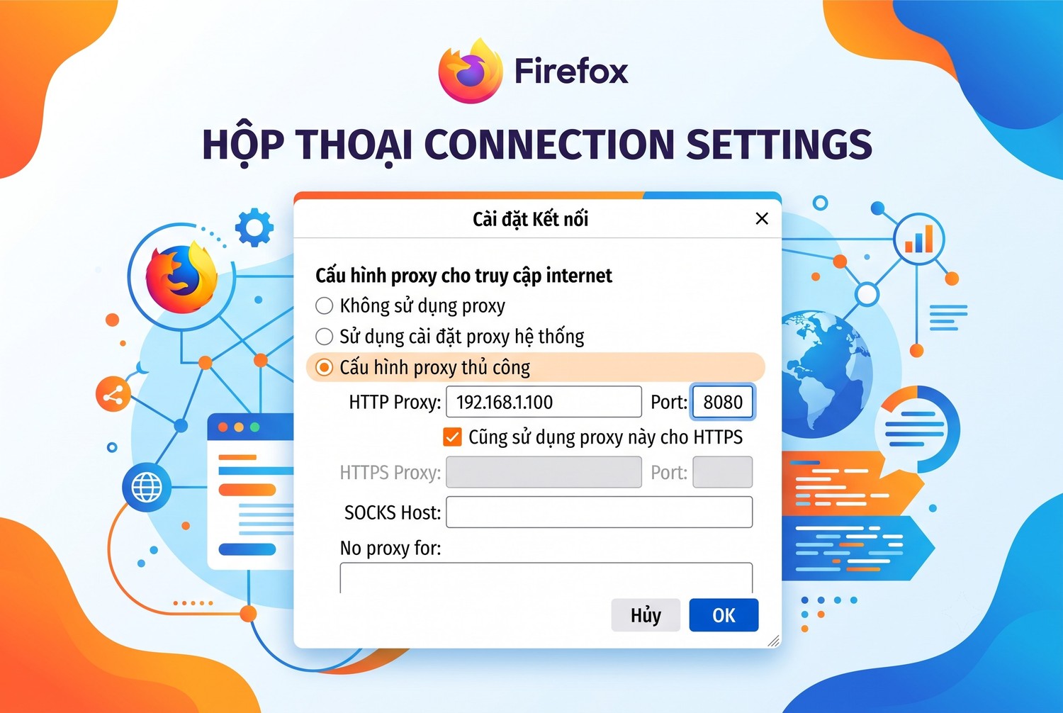 Hộp thoại Connection Settings