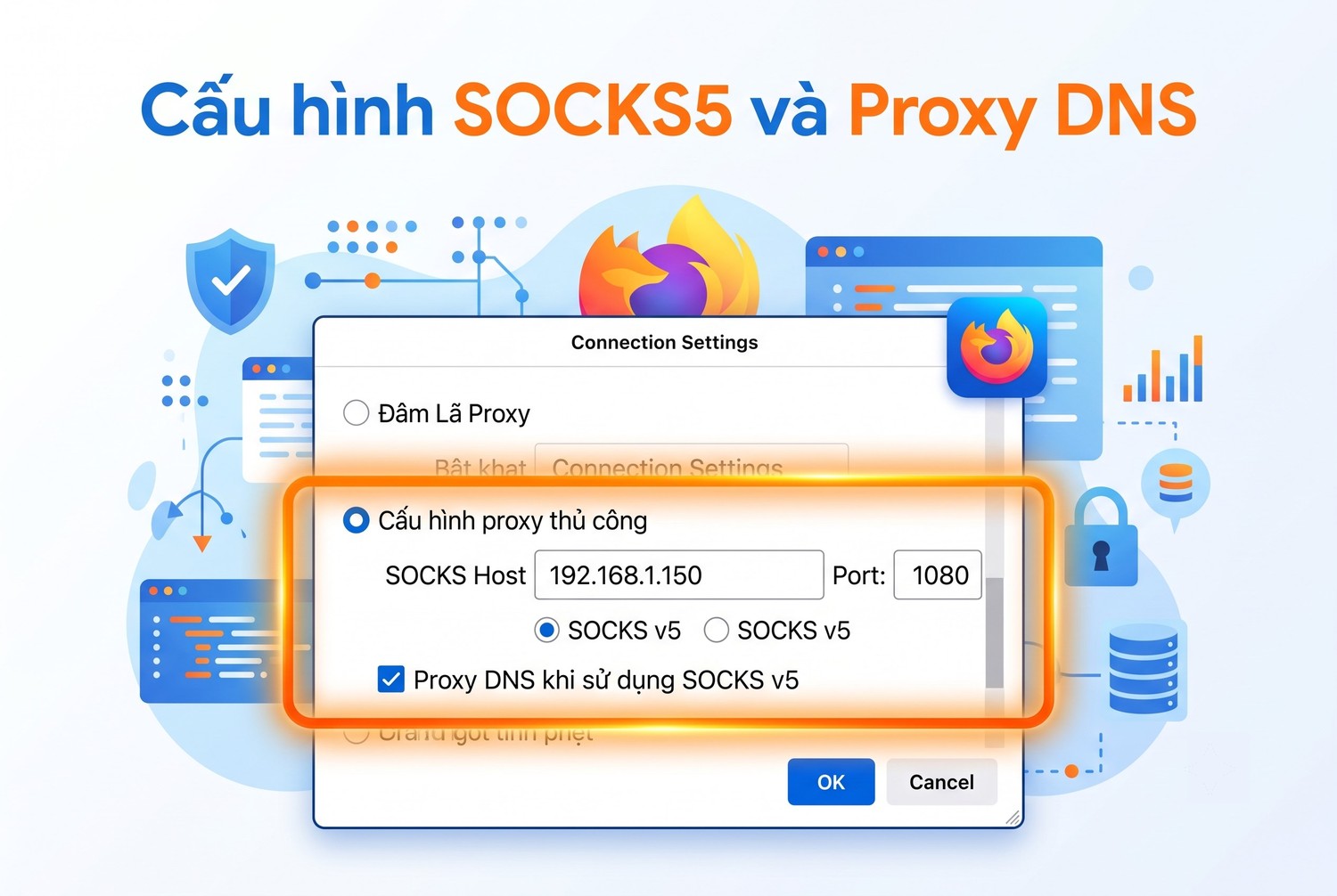 Cấu hình SOCKS5 và Proxy DNS