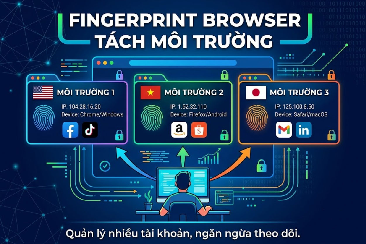 Fingerprint Browser t&aacute;ch m&ocirc;i trường