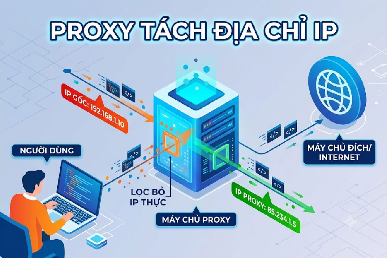 Proxy t&aacute;ch địa chỉ IP