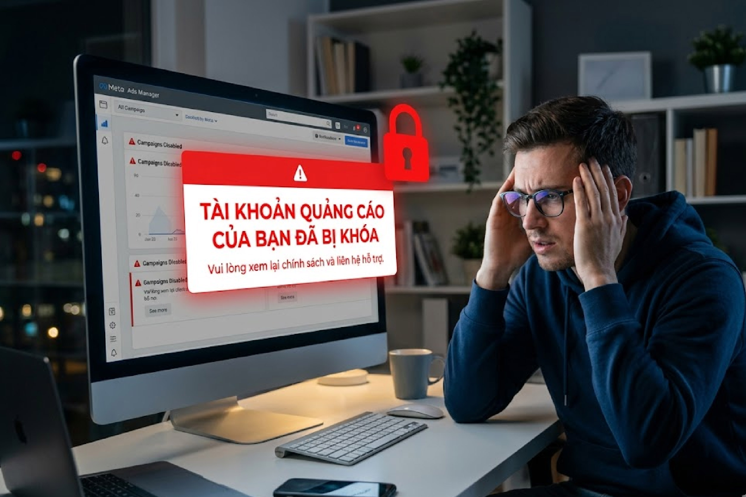 Khóa tài khoản quảng cáo