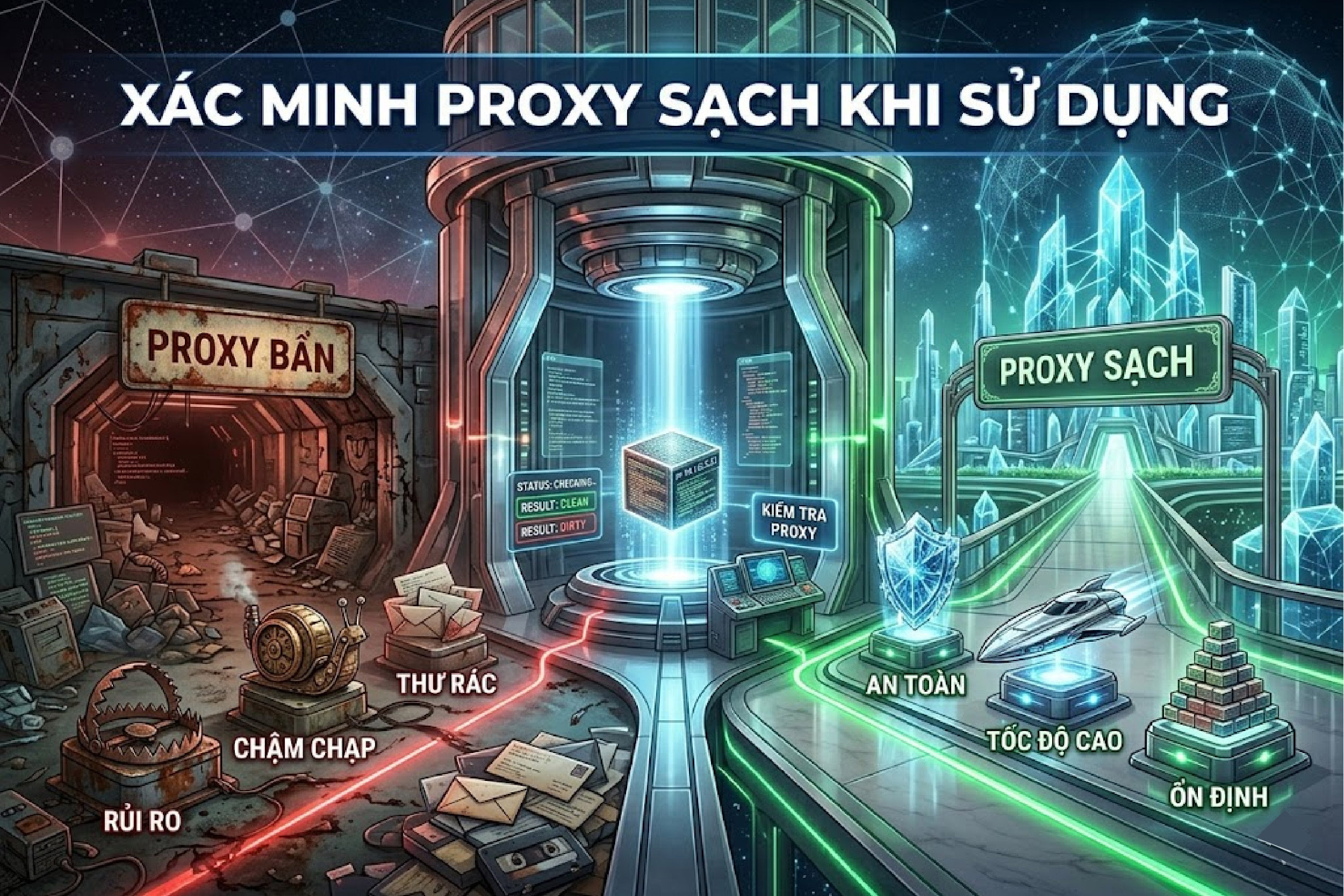 X&aacute;c minh proxy sạch khi sử dụng
