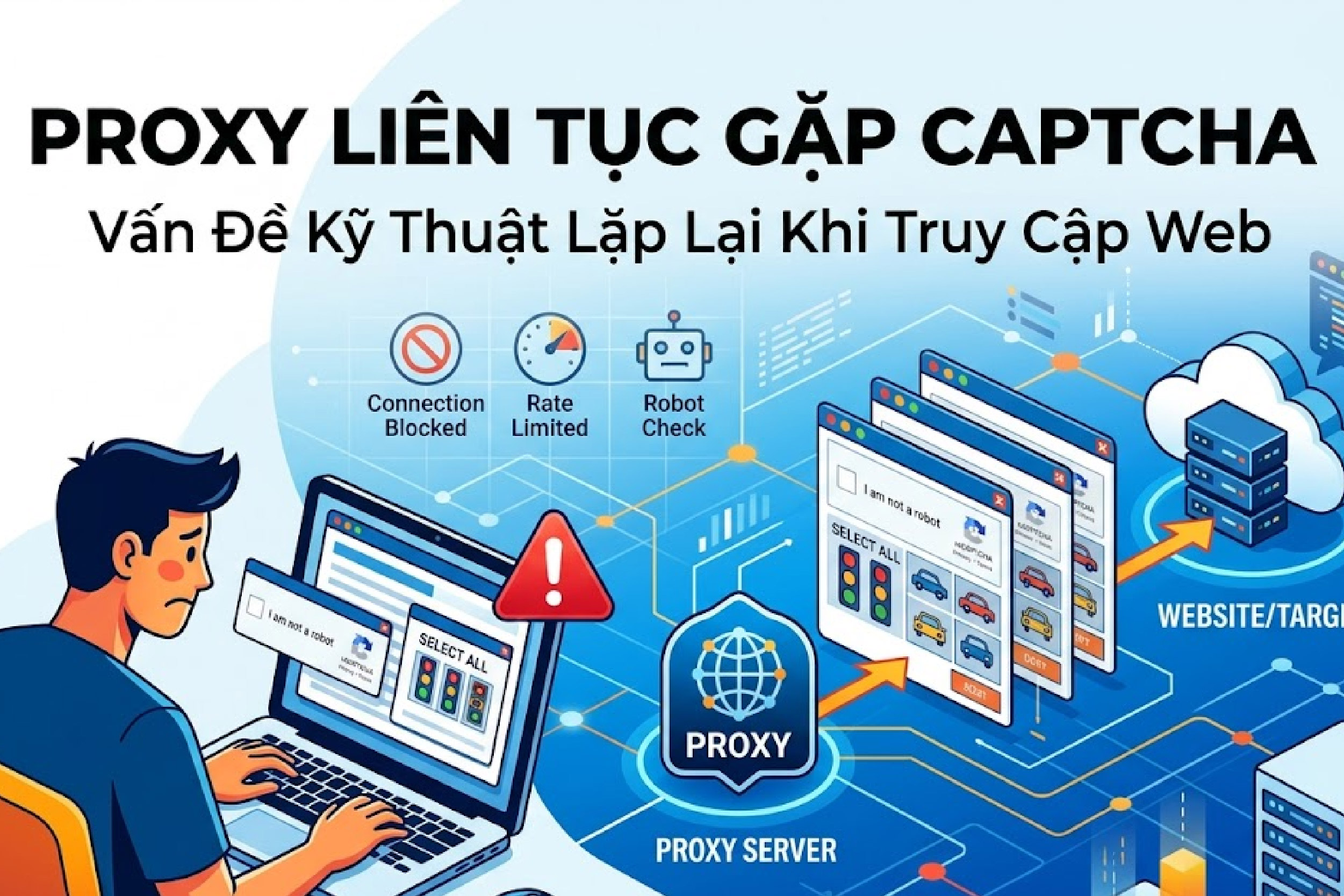 Proxy li&ecirc;n tục gặp Captcha
