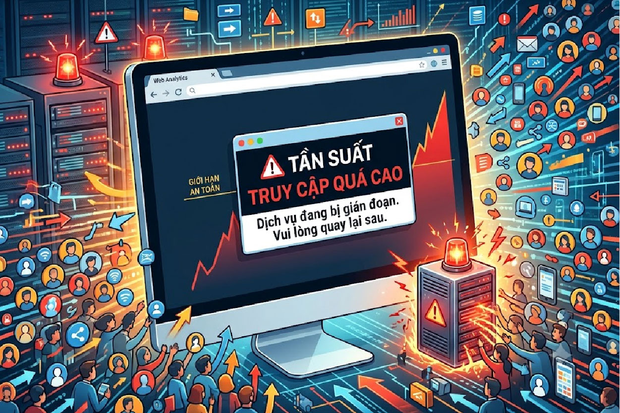 Tần suất truy cập qu&aacute; cao