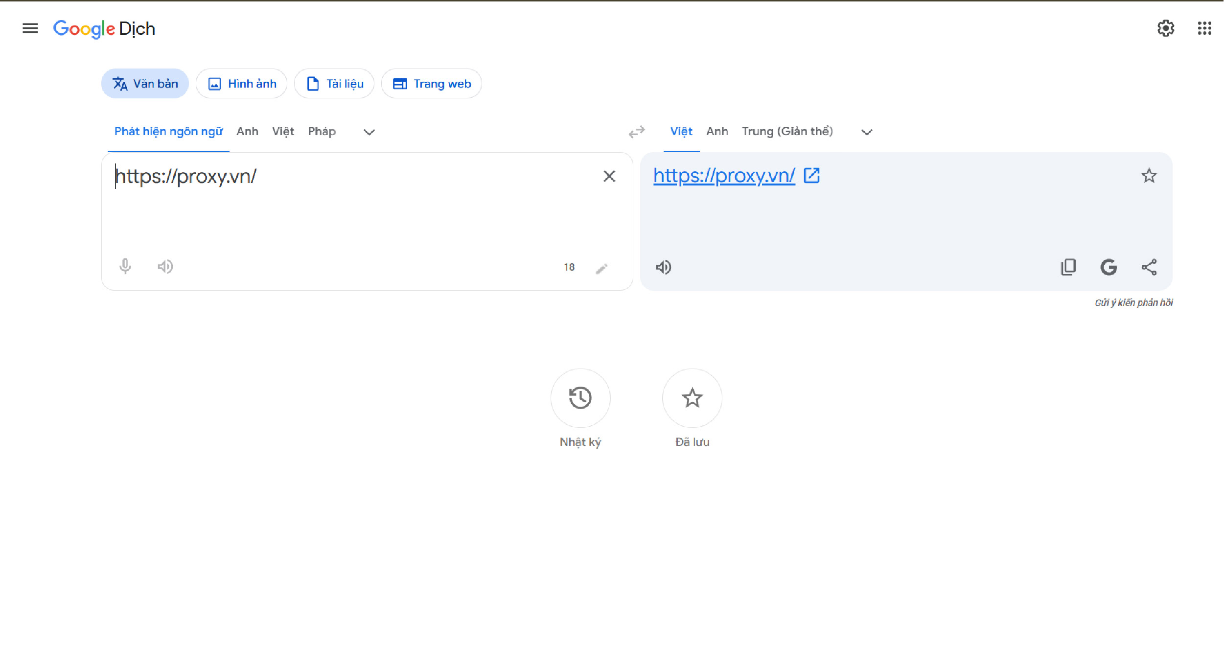 Truy cập web bị chặn qua Google dịch
