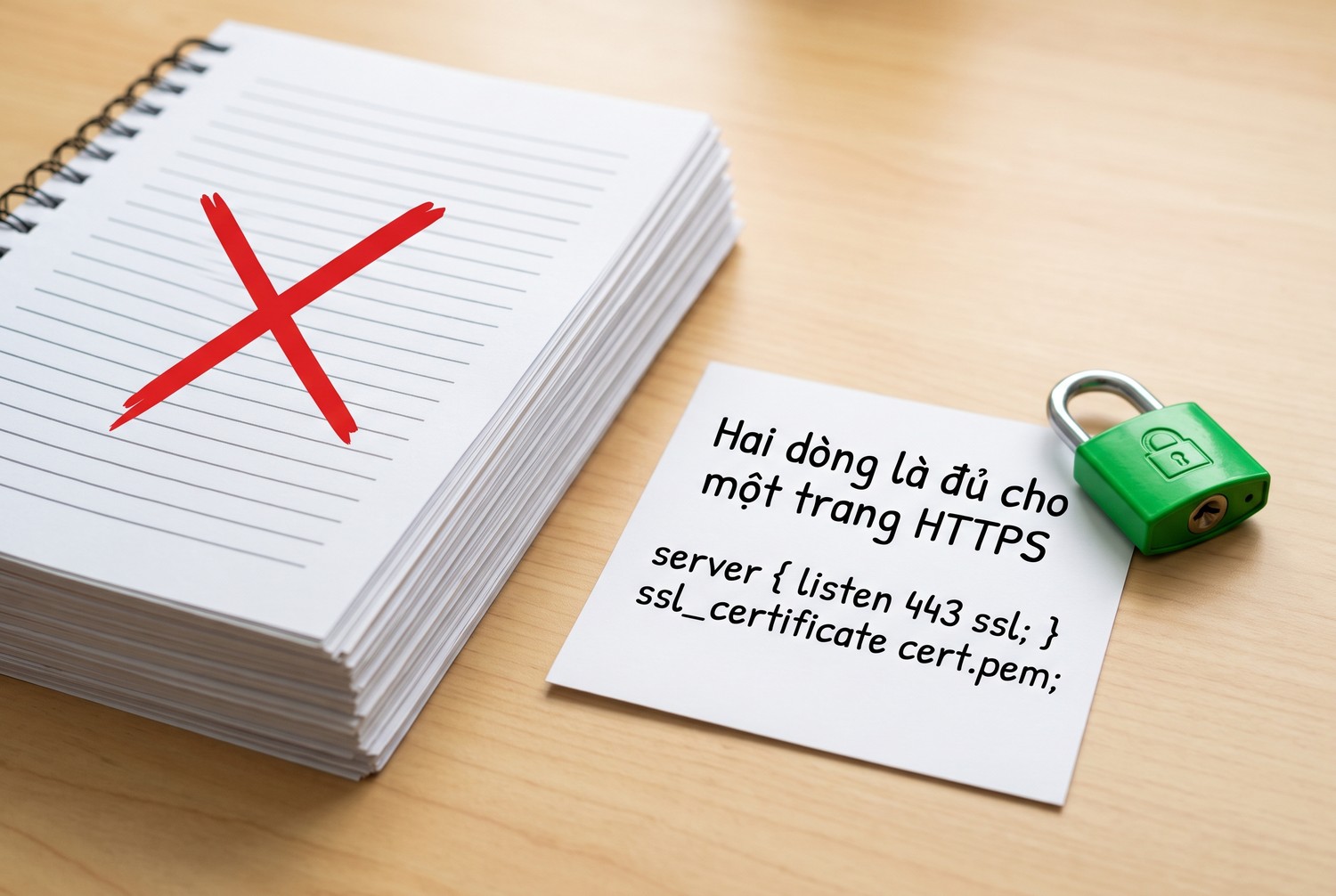 Hai dòng là đủ cho một trang HTTPS