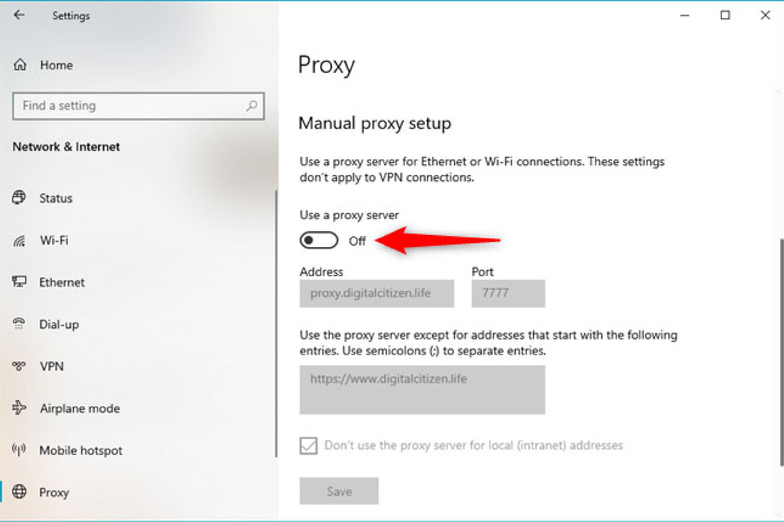 Use a proxy server