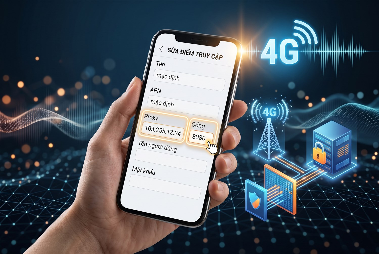 Proxy cho mạng di động qua APN