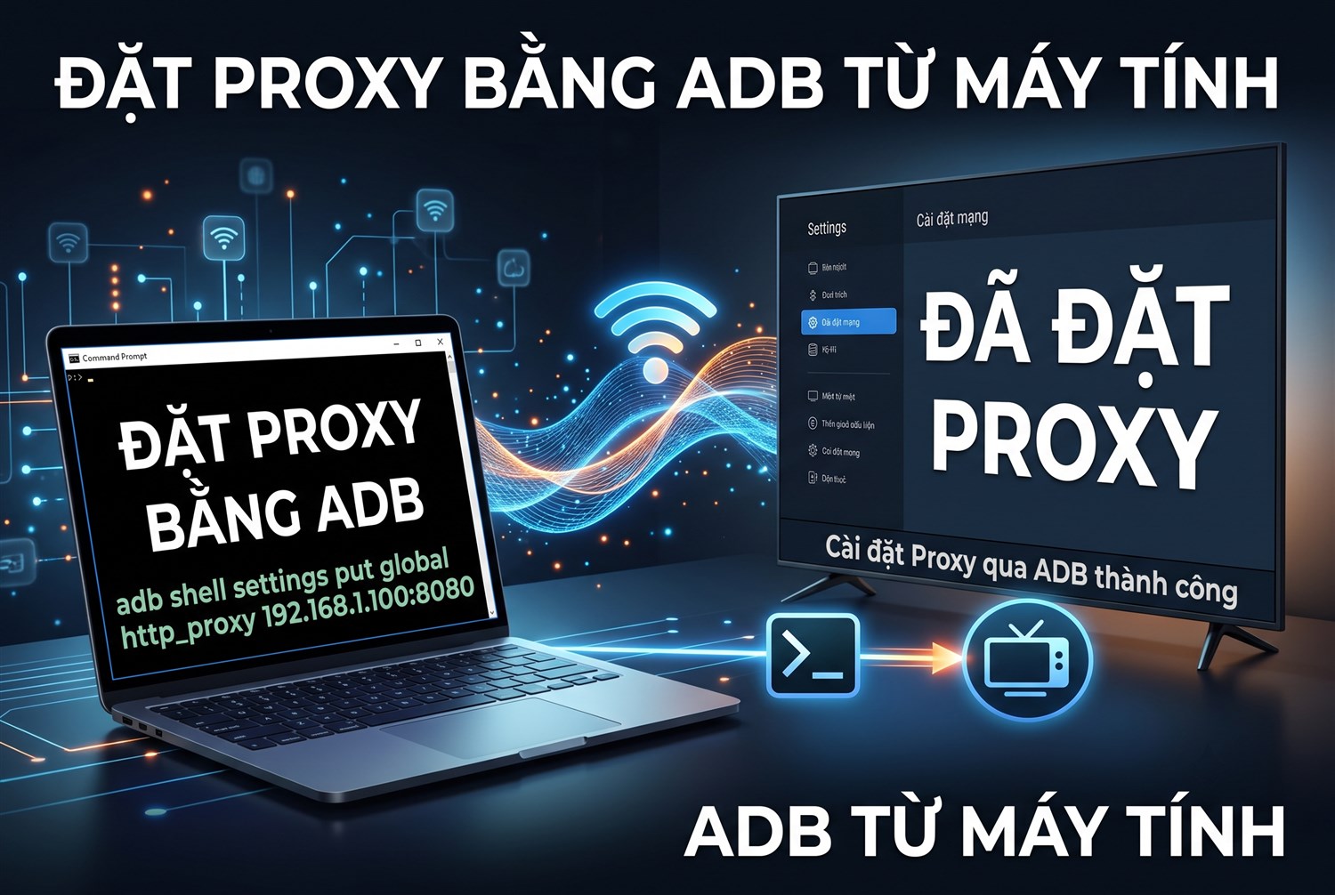 Đặt proxy bằng ADB từ máy tính
