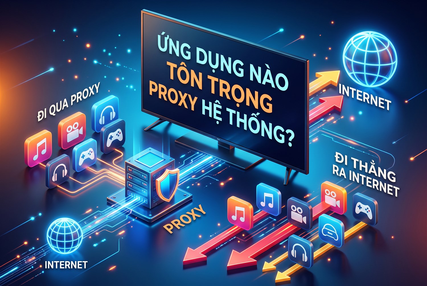 Ứng dụng nào tôn trọng proxy hệ thống