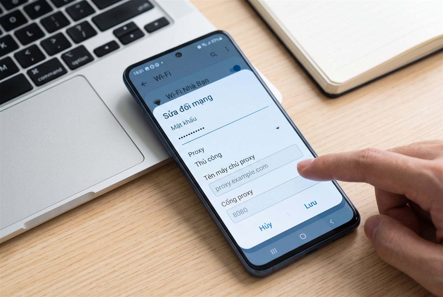 Proxy trong cài đặt Wi-Fi Android