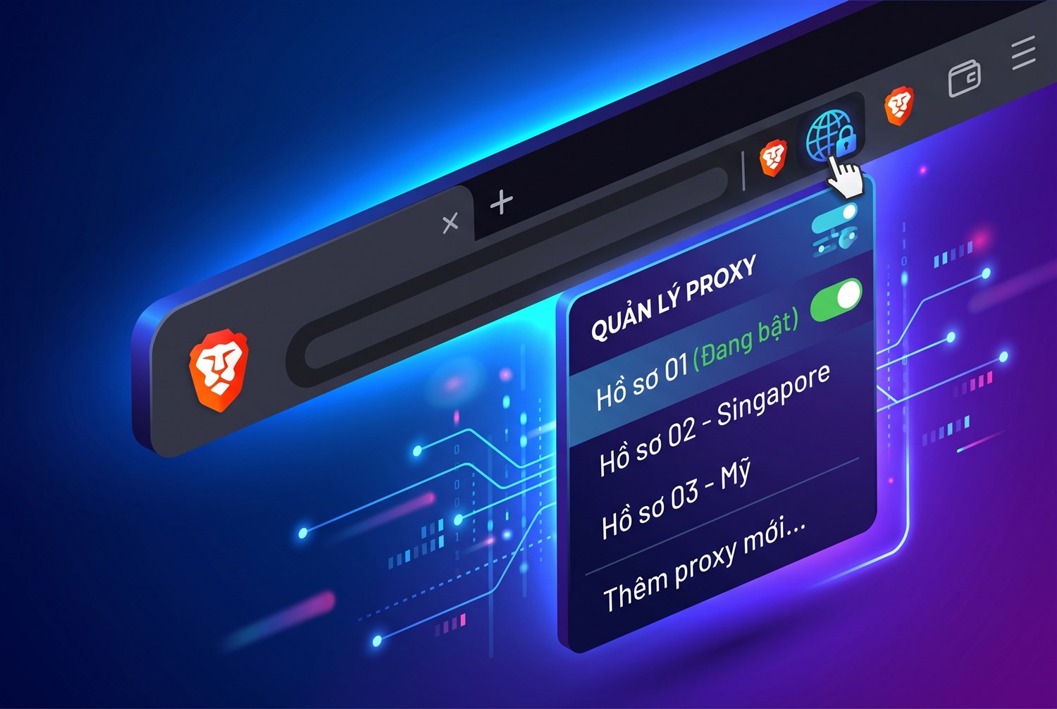 Tiện ích quản lý proxy trên Brave