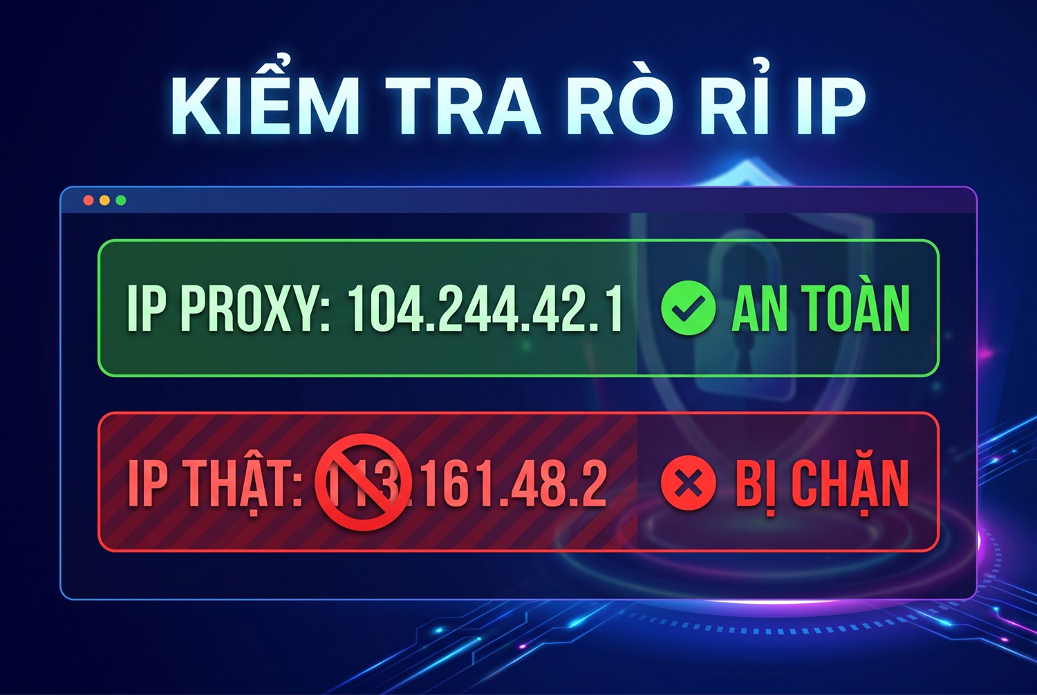 Kiểm tra rò rỉ IP