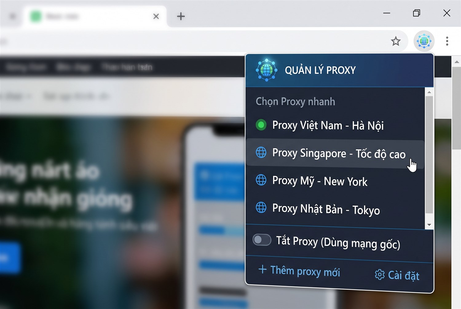 Tiện ích quản lý proxy