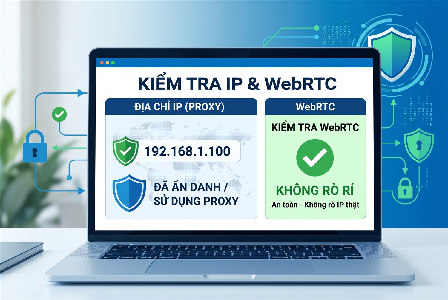 Kiểm tra IP và WebRTC
