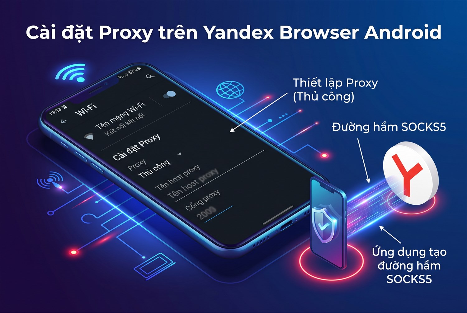 Proxy trên Yandex Browser Android