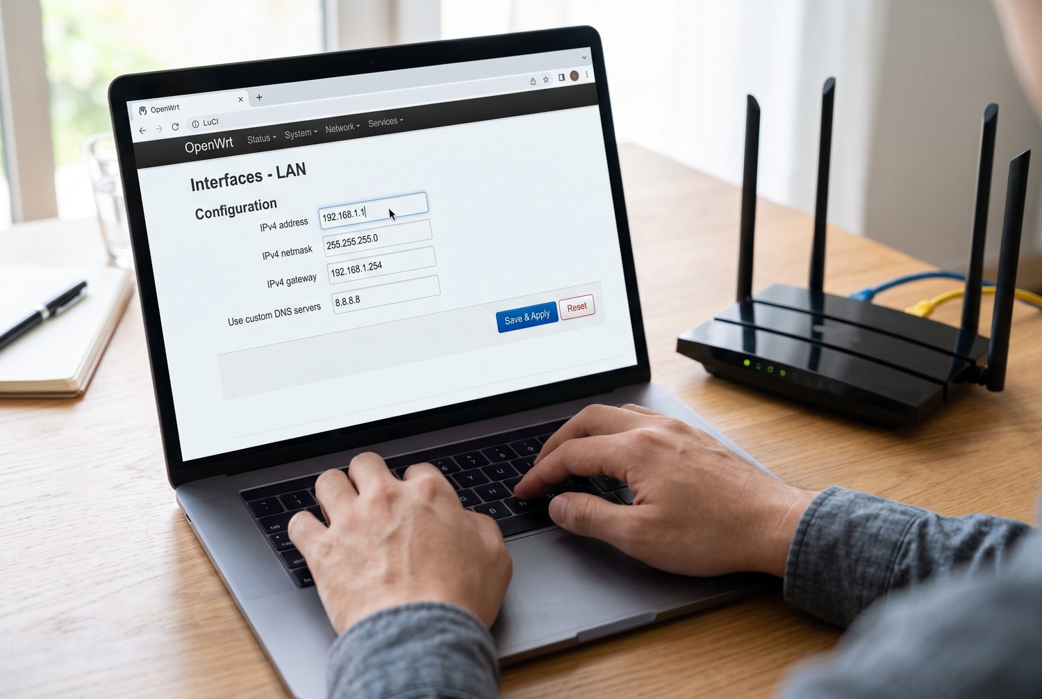 Cấu hình trên router chạy OpenWRT