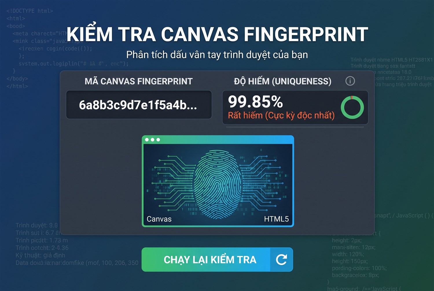 Kiểm tra canvas fingerprint