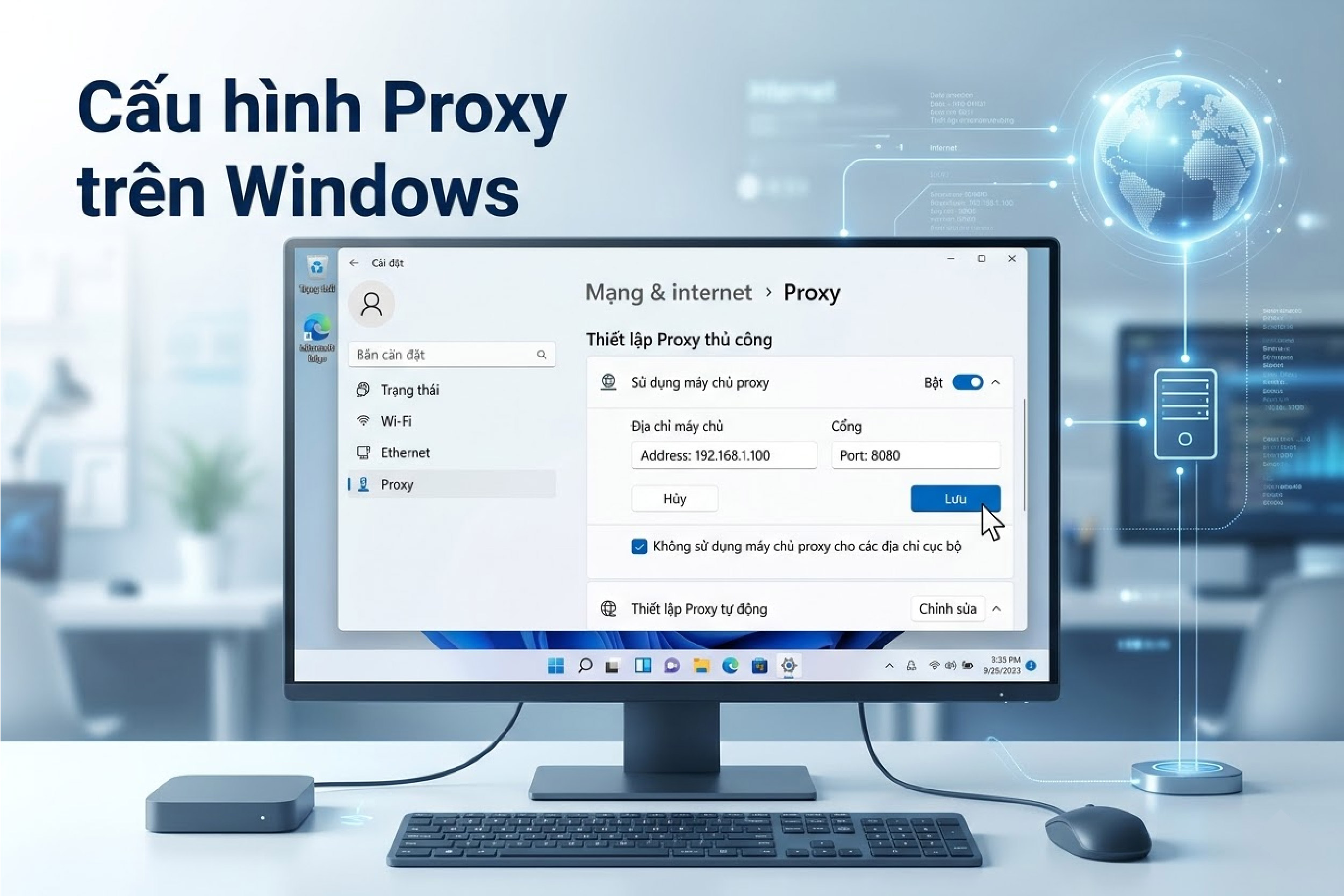 Cấu hình Proxy trên windows