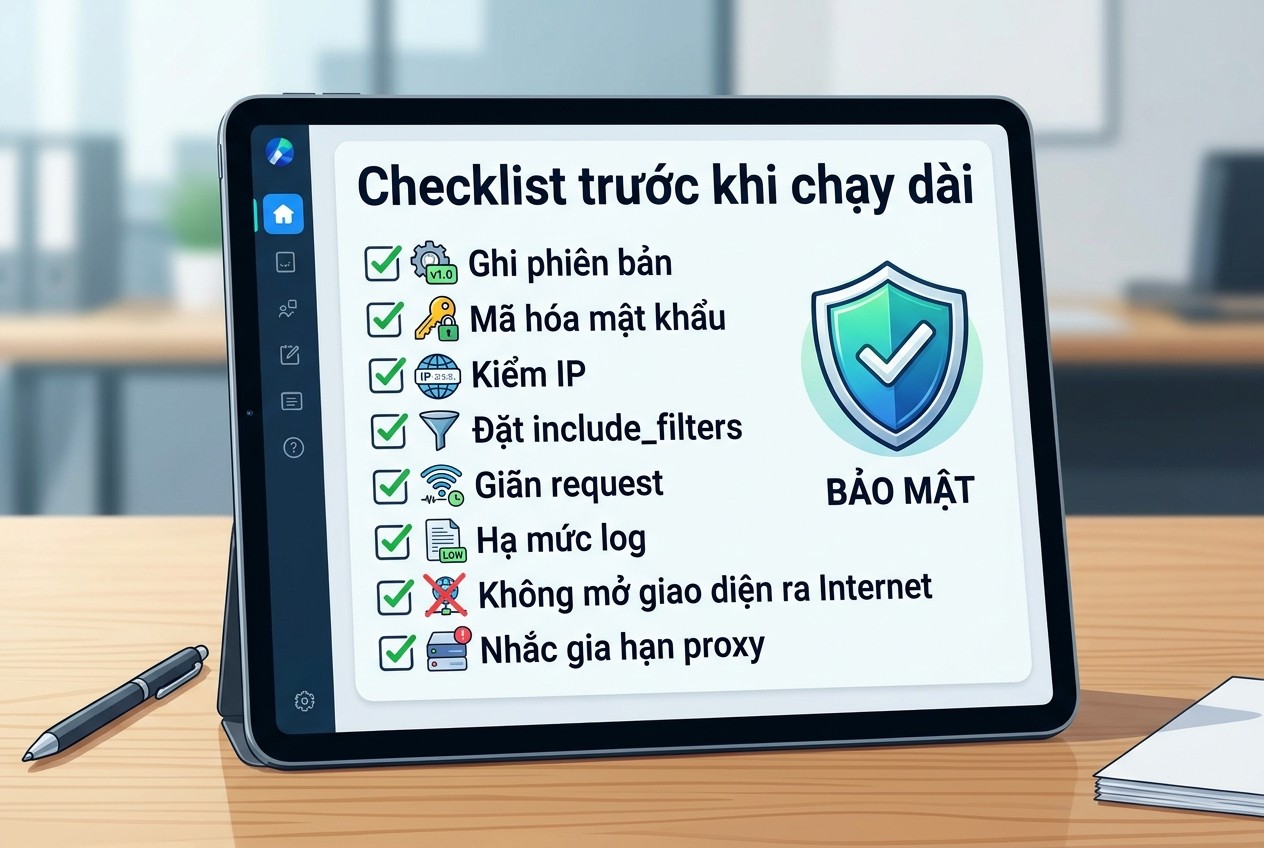 Checklist trước khi chạy dài