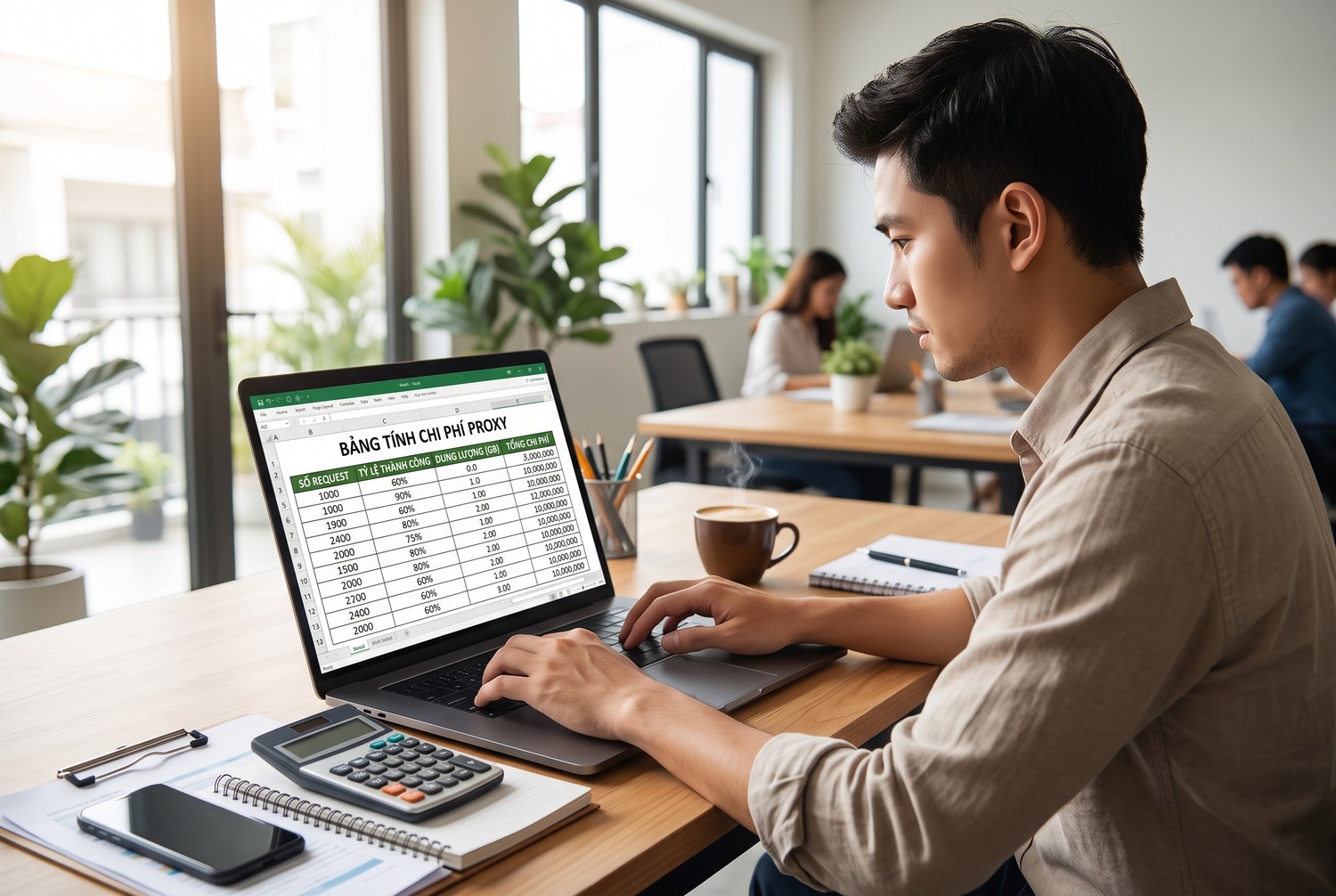 Bảng tính chi phí proxy