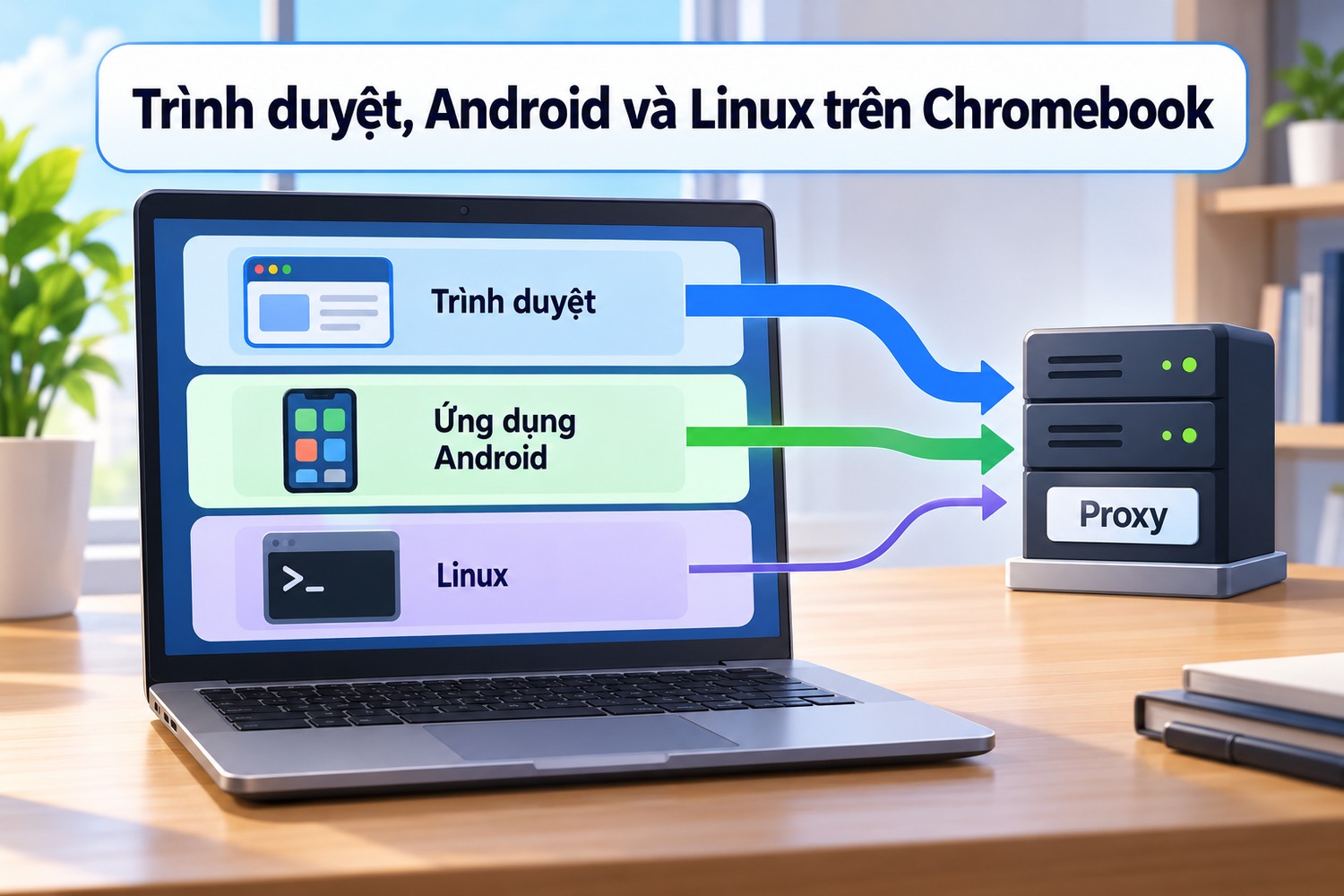 Trình duyệt, Android và Linux trên Chromebook