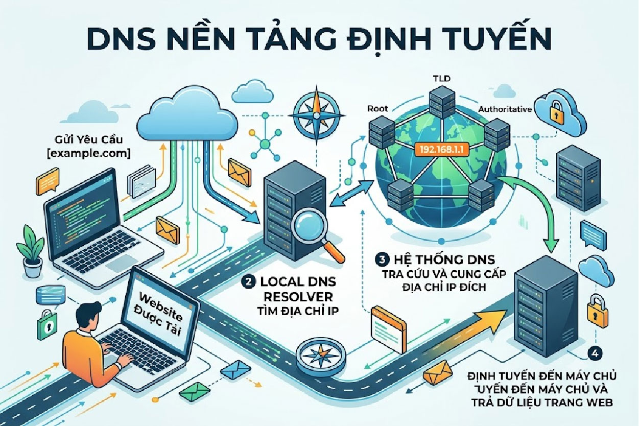 DNS nền tảng định tuyến